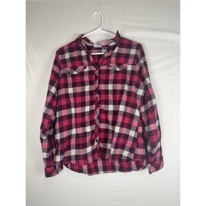 Women’s Columbia Button Down Fleece Large Pink